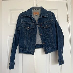 Levi's Blue Jean Jacket Classic Cropped Style